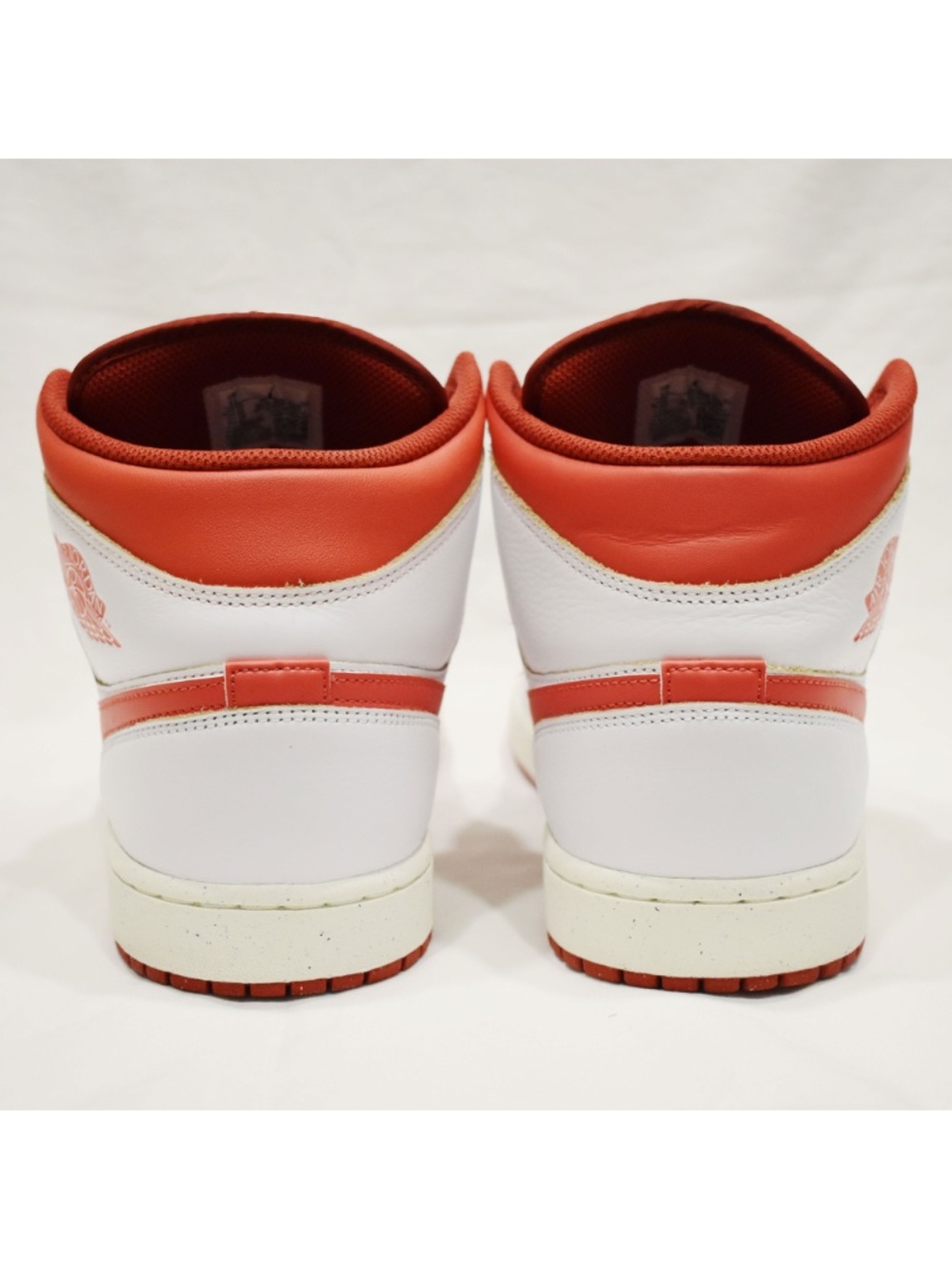 Premium Leather Air Jordan 1 Mid SE Dune Red FJ3458-160 Nike - Picture 6 of 14